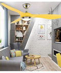 Gleaming Yellow Ceiling Fan And Led Chandelier Combo With Dope Remote Control And Whisper Quiet Motor For A Total Home Upgrade And Killer Lighting Vibes In Any Room in modern living room.