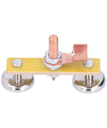 Heavy Duty Magnetic Welding Clamp With 300 Amp Copper Tail And Strong Suction Base, shows dual suction cups and a yellow base.