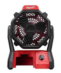 Rugged M18 Jobsite Fan Cordless 18V Portable Airflow Powerhouse, front view showing durable construction and fan controls.
