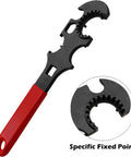Armorers Wrench With Non Slip Rubberized Grips, Corrosion Resistant And Built For Precision, Dual Half Inch Drive Ports For Torque Wrenches, Positive Engagement On Notched Grooves And Slotted Nuts, Ideal For Automotive, Plumbing, And Home Repairs.