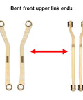 Beefed Up Brass High Clearance Links For TRX4M High Trail K10 F150 RC Crawler Upgrade That Boosts Clearance Tougher Climb Smoother Trail Performance And Easy Replacement, bent front upper link ends