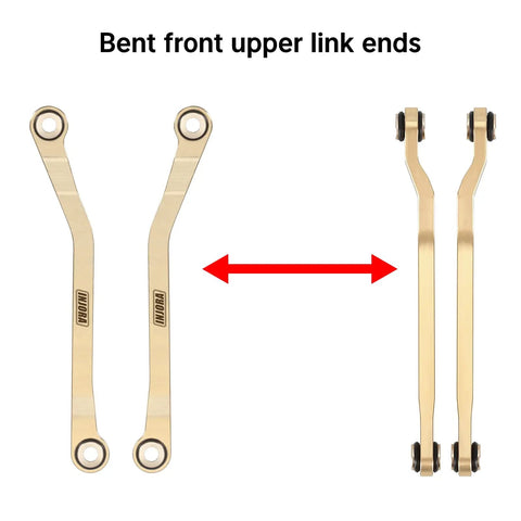 Beefed Up Brass High Clearance Links For TRX4M High Trail K10 F150 RC Crawler Upgrade That Boosts Clearance Tougher Climb Smoother Trail Performance And Easy Replacement, bent front upper link ends