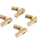 Beefy Solid Brass Concealed Barrel Hinges 100 Pack For Small Cabinets And Jewelry Boxes, 4x20mm displayed in a close-up view