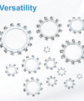 Five Sixteenth Inch External Tooth Lock Washer Set Twenty Pieces 304 Stainless Steel Multi Tooth Star Locking Washers for versatility