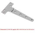 Six Piece Heavy Duty T Hinges Set For Marine Grade Use 316 Stainless Steel Triangular 8 Inch Hinges with high gloss silver finish