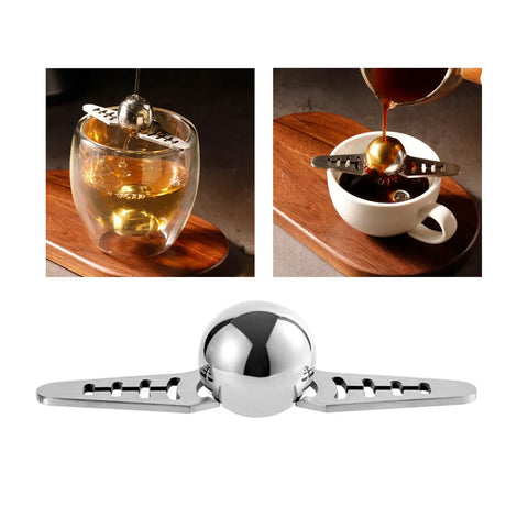 Coffee Ice Sphere Maker Stainless Steel Ball Mold Reusable Ice Sphere For Cold Brew Iced Coffee And Lattes tool with glasses