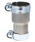Stainless Steel Exhaust Adapter With Clamps, Two Pack, Fits 2.5 Inch To 3 Inch Exhaust Systems, Universal Car Fit, Noise Reduction