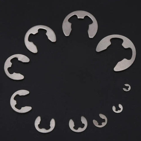 200 Pieces Stainless Steel E Clips And E Rings Set With Plastic Box Heavy Duty Retaining Ring Assortment M1.5 To M10