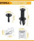 Got You Covered 26 Piece Engine Under Cover Splash Guard Clips Screw Set For Audi A4 A5 Q5 2008 2012 2017 size details