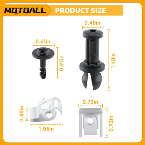 Got You Covered 26 Piece Engine Under Cover Splash Guard Clips Screw Set For Audi A4 A5 Q5 2008 2012 2017 size details