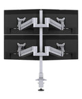 Heavy Duty Quad Monitor Desk Stand Mount For 15 To 27 Inch Screens With Smooth Height And Tilt Adjustments Solid Aluminum Alloy Build