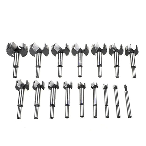 Sweet Setup 16 Piece Forstner Drill Bit Set Nailed It Precision Hole Cutters collection of precision cutters for woodworking tasks.