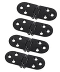 Four Pack Zinc Alloy Flip Hinges Black Cabinet Hardware For Folding Table Tops Durable Wear Design Easy Install Replacement