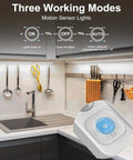 Hands Free Motion Sensor Led Light Strip For Auto On Under Cabinet Lighting With Power Adapter in kitchen setting