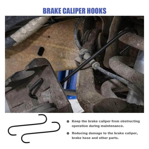 Brake Caliper Press Tool With 360 Degree Swing Ratchet Piston Spreader For Disc Brake Calipers, Includes Double Caliper Hangers
