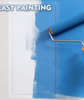 Painting the Built Tough 14 By 29 Inch White Polystyrene Drywall Access Panel with blue paint.