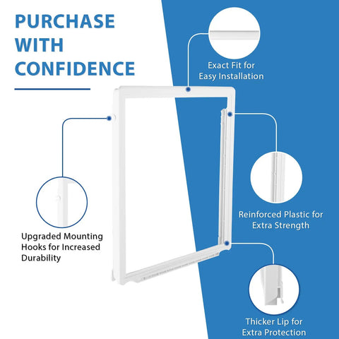 Diagram of Crisper Pan Cover Replacement For Frigidaire Refrigerator 241969501 1512992 AH2363832 EA2363832 PS2363832 AP4433007