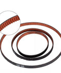 2GT Closed Loop Timing Belt, 6mm Wide, Built Tough Synchronous Belt with close-up on fan-shaped tooth design