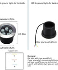 High Voltage In Ground Well Lights 110V 120V 5W White 6500K Waterproof Recessed Landscape Lighting dimensions and wiring diagram