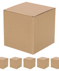 Six Pack Small Kraft Corrugated Shipping Boxes For Parcel Packing And Retail, 5.91 Inch Size, cardboard material, multiple boxes shown