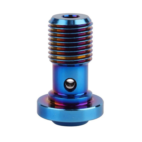 Titanium Banjo Bolts M10x20mm 1.0 Pitch Torx Head Burnt Blue Finish For Brake Fittings Universal Brake System Adapter Screws