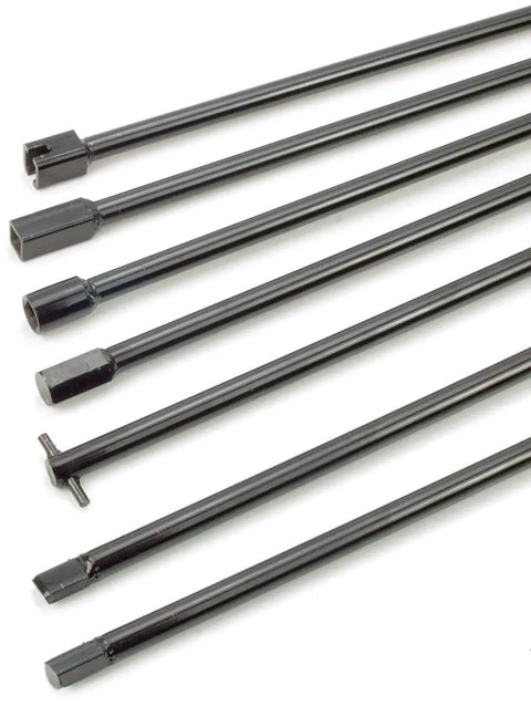 Must-Have Heavy Duty Seven Piece Spare Tire Retrieval Tool Kit With Lower And Raise Pulleys For Cradle Suspended Tires Color Coded