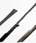 Handmade High Carbon Steel Sword With Full Tang Blade Sharp Edge Leather Sheath All Metal Construction detailed image
