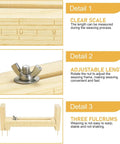 Dope Wood Bracelet Jig Kit for DIY paracord knitting with U shape clear scale, adjustable length clamp, and stable wood base.