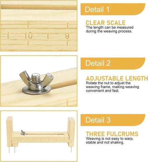 Dope Wood Bracelet Jig Kit for DIY paracord knitting with U shape clear scale, adjustable length clamp, and stable wood base.
