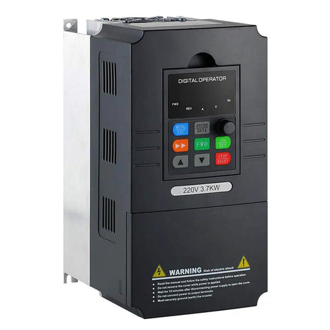 5HP 220V Single Phase To 3 Phase VFD Drive For AC Motors, 3.7 kW Variable Frequency Controller front view