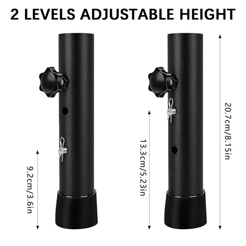 Legit Heavy Duty Folding Table Extenders With Solid Steel Riser Blocks, 2 levels adjustable height, 3.6 and 5.2 inches.