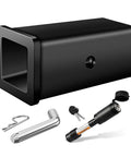2.5 Inch Class V To 2 Inch Trailer Hitch Reducer Sleeve With Lock Pin And Towing Pin For Ford F Series Silverado Sierra Rams Trucks