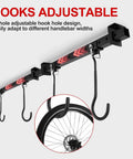Ceiling Mounted Bike Rack For Garage And Basement, Heavy Duty Hangers With Rubber Pads, Adjustable Ceiling Hooks For Bikes