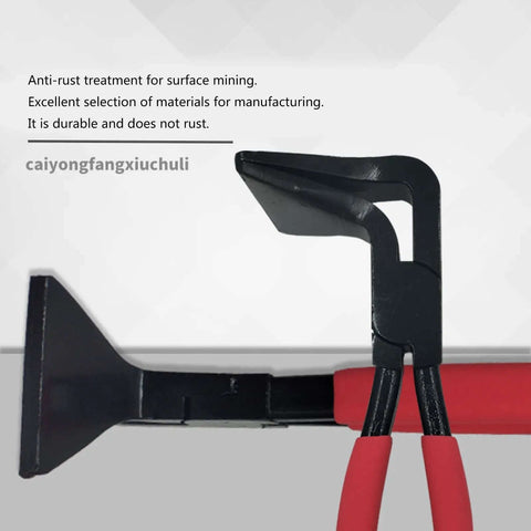 Sheet Metal Hand Seamer With 60mm Wide Jaws Three Head Options Straight 45 Degree And 90 Degree displayed on white background