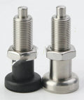 Dead On Accurate Rock Solid Grip Slick Stainless M10 To M20 Spring Loaded Indexing Plunger With Locking Nut for jigs and fixtures.