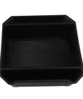 Slick Sliding Center Console Organizer Tray For Tesla Cybertruck 2024 And Up Models Black compact storage tray with textured base.