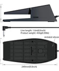 Dimensions and features of Universal Sustain Pedal For Digital Pianos And MIDI Keyboards, includes anti-skid pad and 1.6m cable.