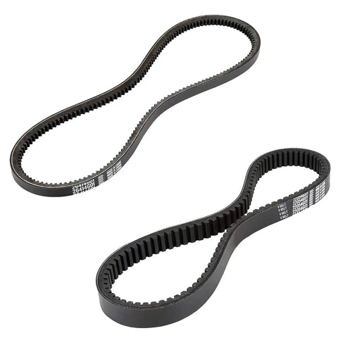 Durable Drive And Starter Belts Kit For EZGO Golf Carts showing V Belt Set 72054G01 72024G01 26414G01 on white background