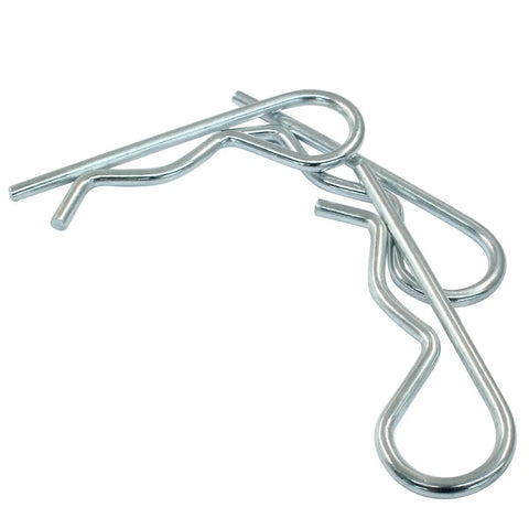 20 Piece Zinc Plated Cotter Pins Set M3.5 X 75mm for Trailer Hitch Clips R Clips by PHITUODA, close-up view