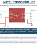 Diagram showing how to use a microcontroller for rotating a 24V motor with a Five-Piece Four-Channel Optocoupler Isolation Module With TLP281 ICs For Arduino Easy Low-Level To High-Level Control Four Channel Breakout Board For Isolated Switching HV Up To 24V Great For Prototyping And DIY Projects For Arduino Hobbyists.