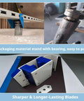 Heavy Duty Two In One Warehouse Bubble Wrap Dispenser For 51 Inch Packing Stations with bearing and cutter blades.