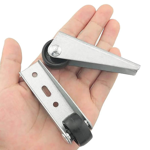 Bottom Rollers For Sliding Doors With Adjustable Anti Sag Wheels For A Smooth Quiet Glide And Extra Stability, silver finish