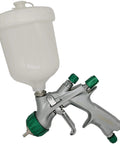 Italian Designed HVLP Spray Gun With 1.3mm Tip And 600ml Cup Ergonomic Palm Fit Handle Embedded Trigger Through Body Pro Grade