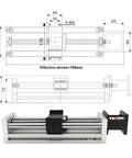Electric Slide Table Kit 1 Piece with Nema 23 Motor 57mm Linear Guide Rail and SFU1605 ballscrew for X Y Z motion