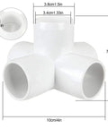 12 Pack 5 Way PVC Fittings 1 Inch Schedule 40 Elbow Connectors shown with measurements and socket details for DIY projects