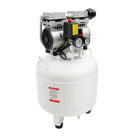 40L Ultra Silent Oil-Free Air Compressor, 750W Portable Air Pump With All-Copper Motor, High Pressure 115PSI & 165 L/Min Quiet Operation For Dental Medical Beauty Clinic Lab Equipment
