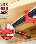 Premium Cable Staples Set 100 Count Insulated Nails secure NM Wire Coax Cat 5 and Data Lines in red Quick Snap Lock clips