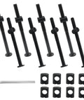Heavy Duty M8 X 110mm Matte Black Hex Bolts And Barrel Nuts Kit For Bunk Beds And Furniture Assembly includes hex key.