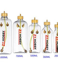 Clear 1000ML RC Gas Fuel Tank For RC Airplanes With Transparent Plastic Bottle, Metal Cap Inlet And Outlet, Multiple Sizes