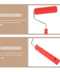 Rubber Texture Paint Roller For Easy Peasy Wall Embossing And Quick Home Reno Makeovers That Deck Out Your Space With Knockout Decorative Finishes And Zero Stress, red rubber design with textured roller head.